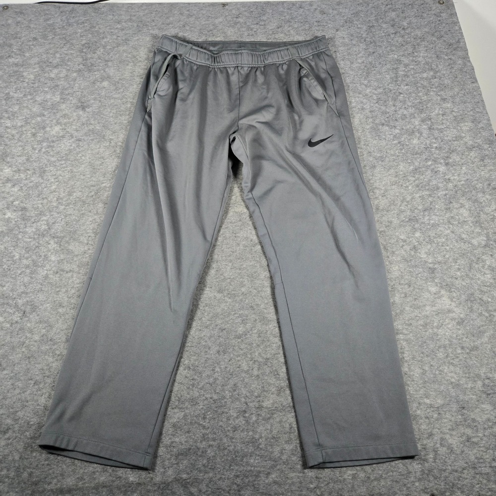 Nike Mens Gray Dri-FIT Training Athletic Pants Large